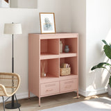 Vidaxl hoge kast 68x39x101,5 cm staal roze