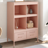 Vidaxl hoge kast 68x39x101,5 cm staal roze