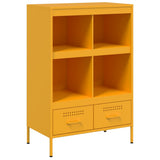 Vidaxl hoge kast 68x39x101,5 cm staal mosterdgeel
