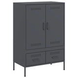 Vidaxl hoge kast 68x39x101,5 cm staal antracietkleurig