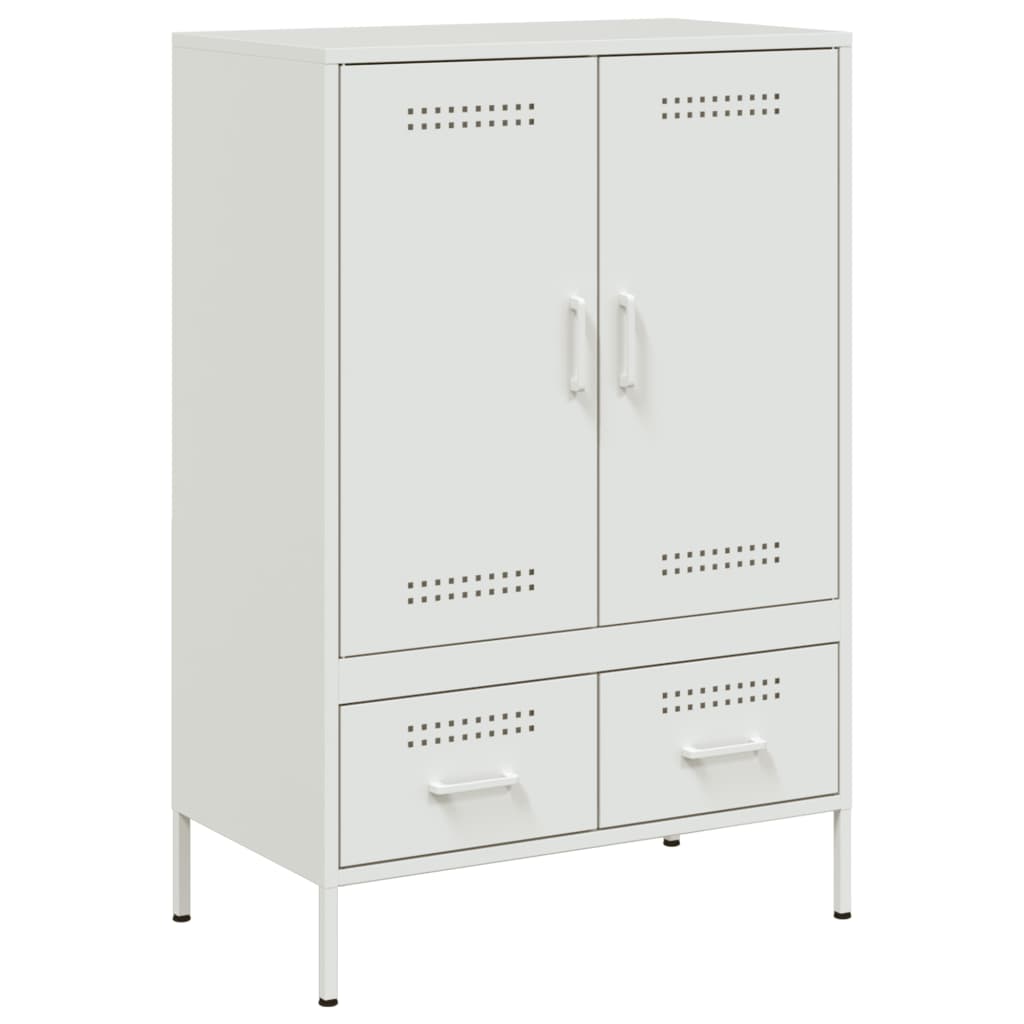 Vidaxl hoge kast 68x39x101,5 cm staal wit