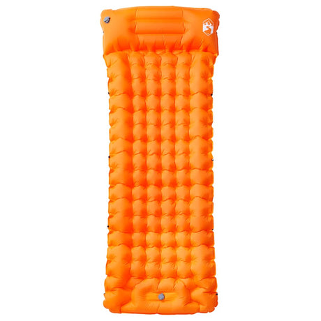 Vidaxl Campingmatratze mit Kissen selbstaufblasend 1-Personen orange