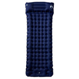 VidaXL camping mattress with pillow self-inflating 1-person navy blue