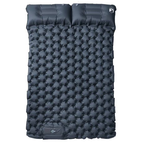 Vidaxl Campingmatratze mit Kissen selbstaufblasend 2-Personen grau