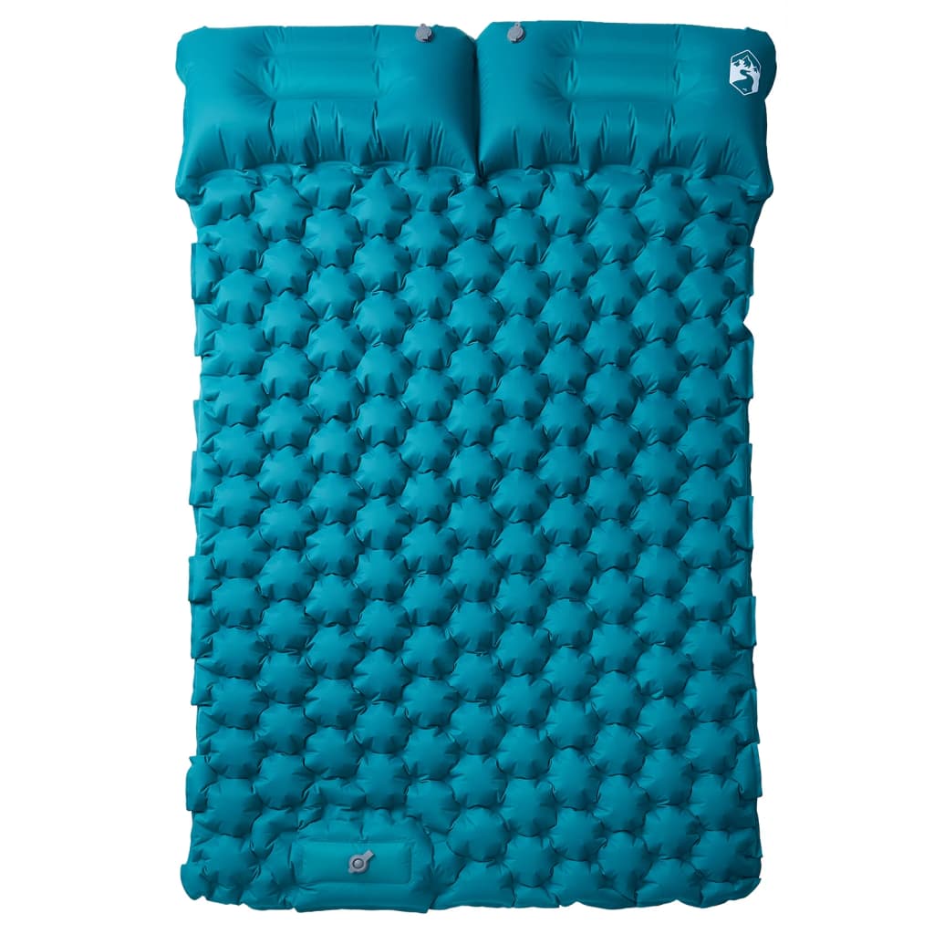 Vidaxl Campingmatratze mit Kissen selbstaufblasend 2-Personen blau