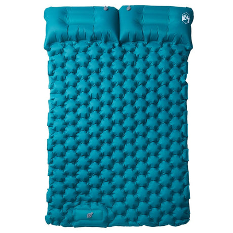 Vidaxl Campingmatratze mit Kissen selbstaufblasend 2-Personen blau