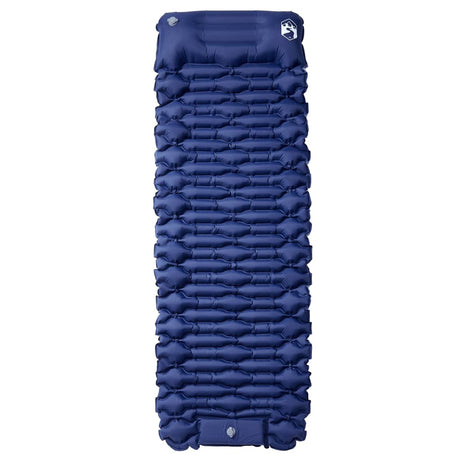 VidaXL Campingmatratze mit Kissen selbstaufblasend 1-Personen Marineblau