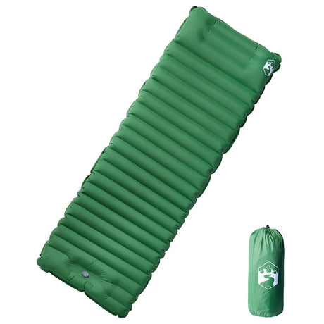 Vidaxl Campingmatratze mit Kissen selbstaufblasend 1-Personen grün