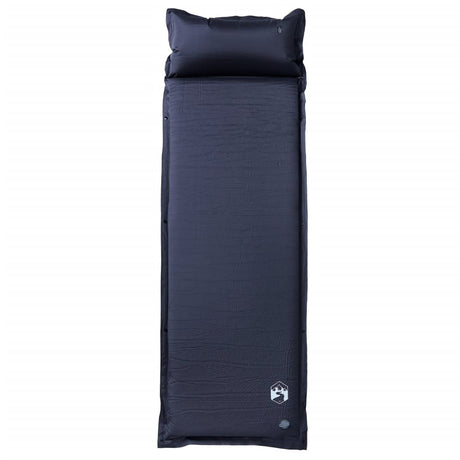 Vidaxl Campingmatratze mit Kissen selbstaufblasend 1-Personen grau