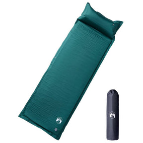Vidaxl Campingmatratze mit Kissen selbstaufblasend 1-Personen grün