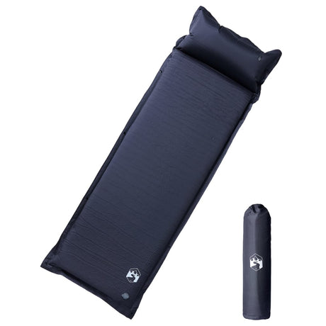 Vidaxl Campingmatratze mit Kissen selbstaufblasend 1-Personen grau