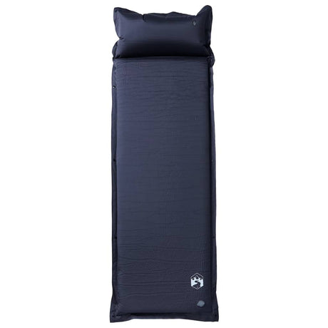 Vidaxl Campingmatratze mit Kissen selbstaufblasend 1-Personen grau