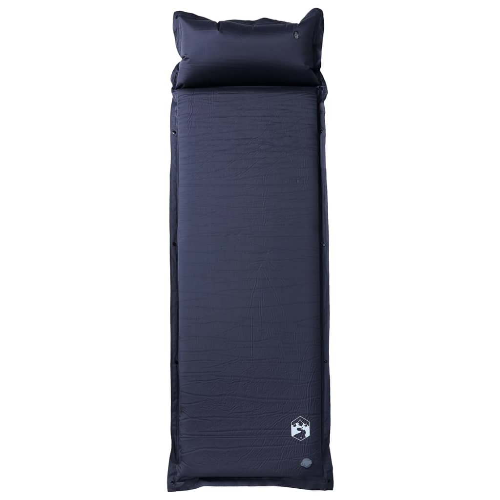 Vidaxl Campingmatratze mit Kissen selbstaufblasend 1-Personen grau
