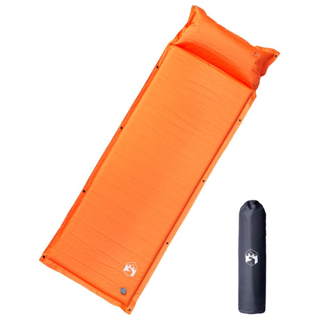 Vidaxl Campingmatratze mit Kissen selbstaufblasend 1-Personen orange