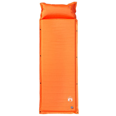 Vidaxl Campingmatratze mit Kissen selbstaufblasend 1-Personen orange