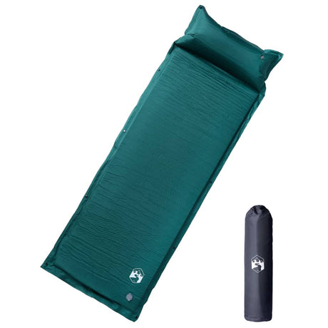 Vidaxl Campingmatratze mit Kissen selbstaufblasend 1-Personen grün