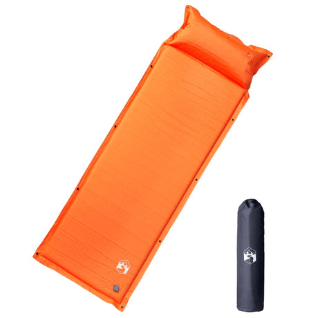 Vidaxl Campingmatratze mit Kissen selbstaufblasend 1-Personen orange