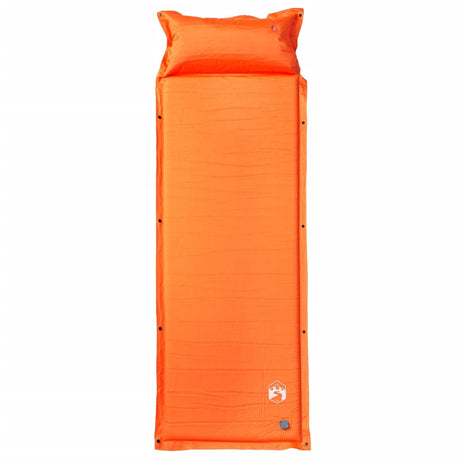 Vidaxl Campingmatratze mit Kissen selbstaufblasend 1-Personen orange