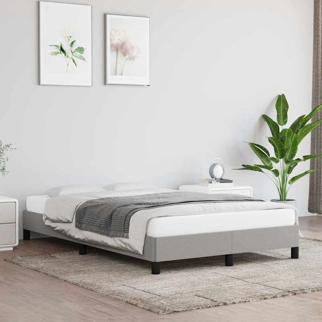 Vidaxl bedframe zonder matras 120x190 cm stof lichtgrijs