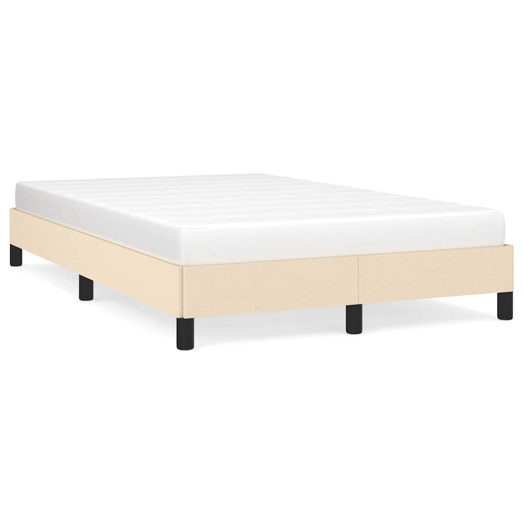 Vidaxl bedframe zonder matras 120x190 cm stof crèmekleurig