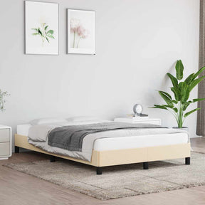 Vidaxl bedframe zonder matras 120x190 cm stof crèmekleurig
