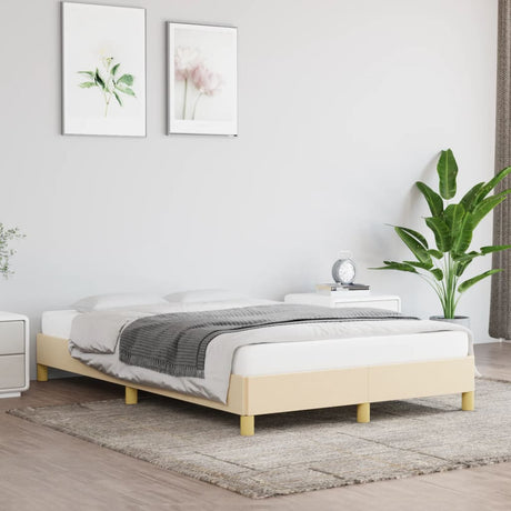 Vidaxl bedframe zonder matras 120x190 cm stof crèmekleurig