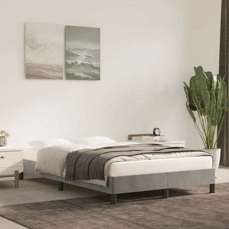Vidaxl bedframe zonder matras 120x190 cm fluweel lichtgrijs