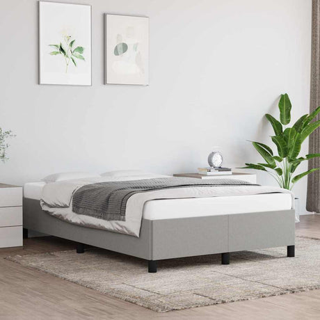 Vidaxl bedframe zonder matras 120x190 cm stof lichtgrijs