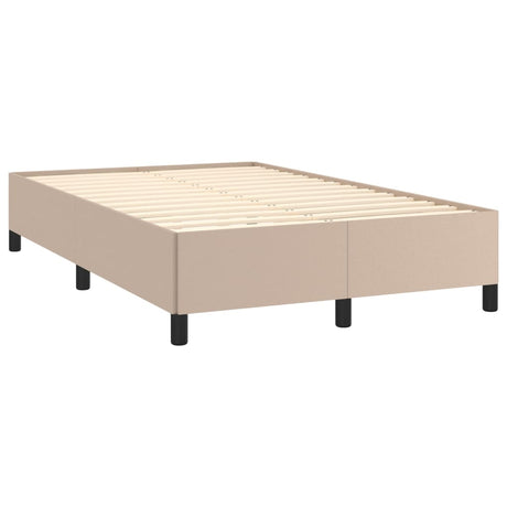 Vidaxl bedframe zonder matras 120x190 cm kunstleer cappuccinokleurig