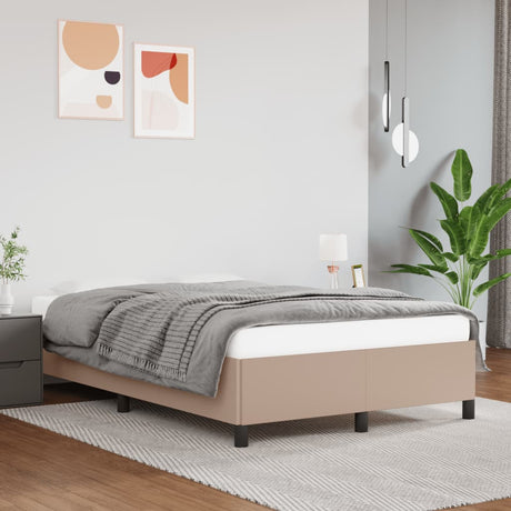 Vidaxl bedframe zonder matras 120x190 cm kunstleer cappuccinokleurig