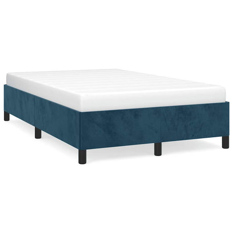 Vidaxl bedframe zonder matras 120x190 cm fluweel donkerblauw