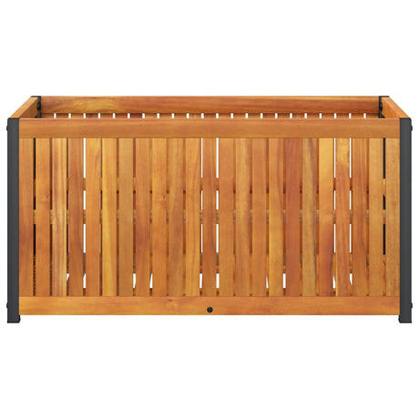 Vidaxx Pflanzgefäß 85x45x44 cm aus massivem Akazienholz und Stahl