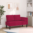Vidaxl chaise longue met kussens fluweel wijnrood