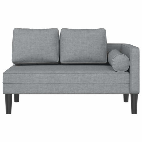 Vidaxl chaise longue met kussens stof lichtgrijs