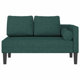 Vidaxl chaise longue met kussens stof donkergroen