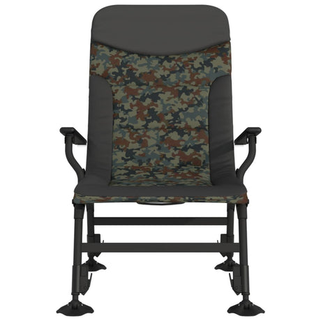 Vidaxl visstoel met armleuning inklapbaar camouflage