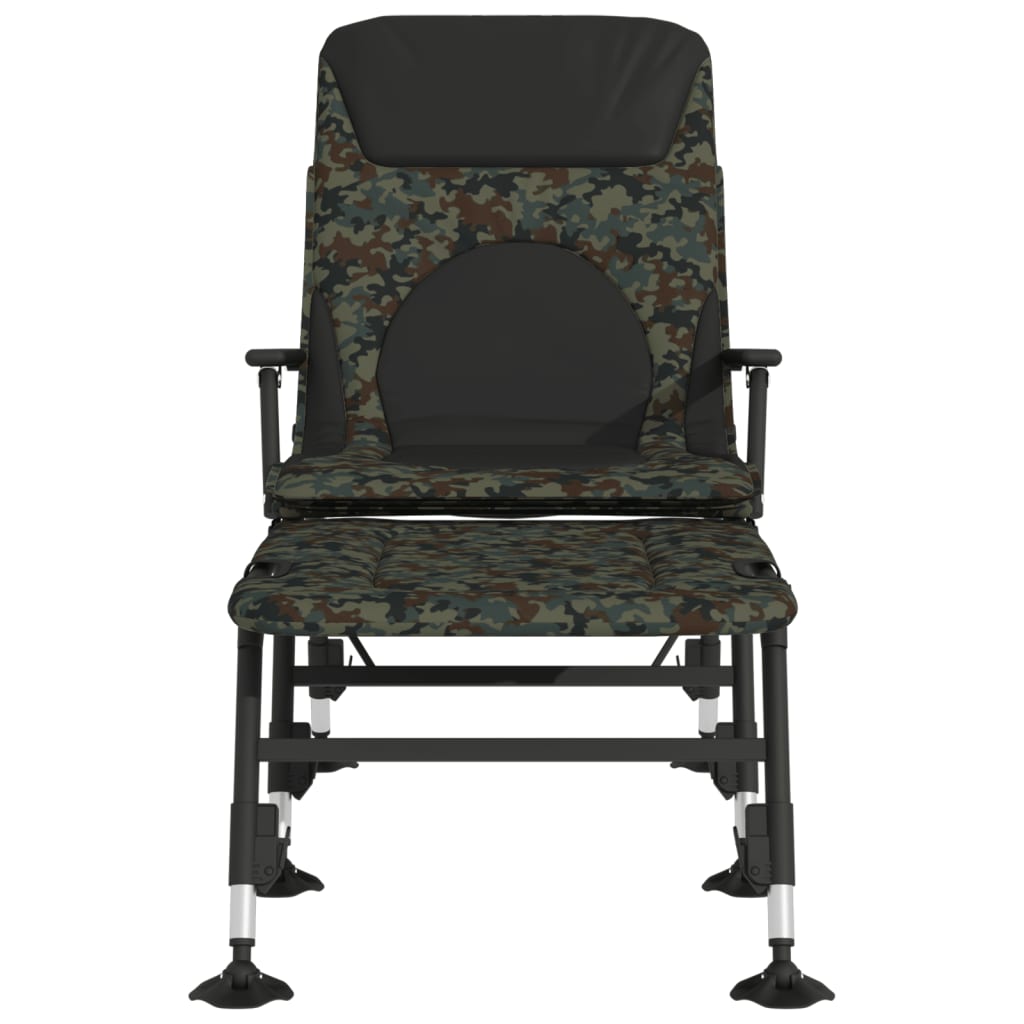 Vidaxl visbed met verstelbare modderpoten inklapbaar camouflage