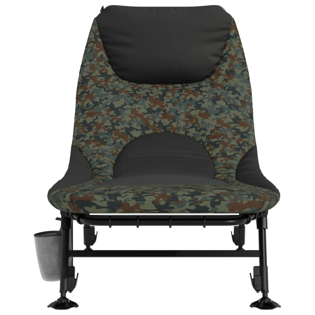 Vidaxl visbed met verstelbare modderpoten inklapbaar camouflage