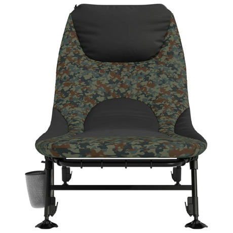 Vidaxl visbed met verstelbare modderpoten inklapbaar camouflage
