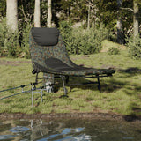 Vidaxl visbed met verstelbare modderpoten inklapbaar camouflage