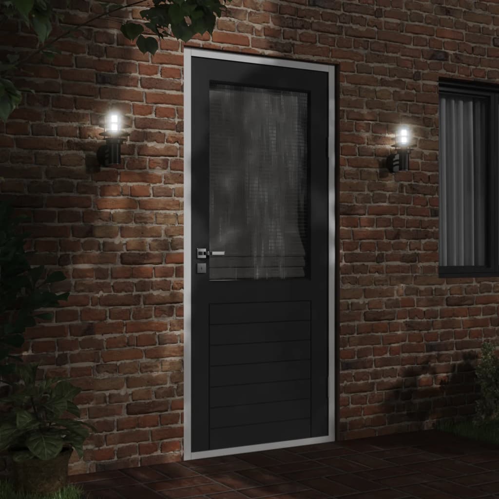Vidaxx Außenwandlampen 2 Stück Edelstahl schwarz