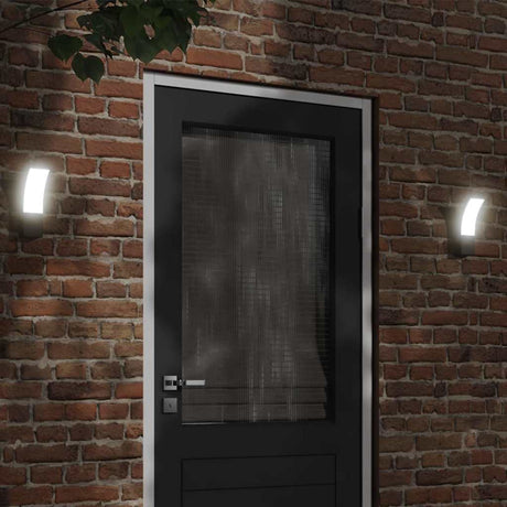 VidaXL Außenwandleuchten 2 Stk. LED Aluminiumguss schwarz