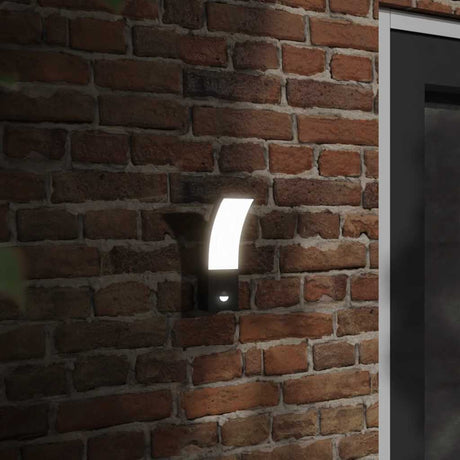 Vidaxx Außenwandleuchten, 2 Stück LED mit Sensoren, Aluminiumguss schwarz
