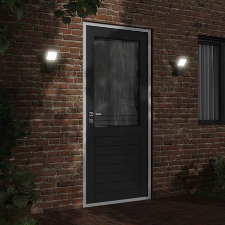 VidaXL Außenwandleuchte LED Aluminiumguss schwarz