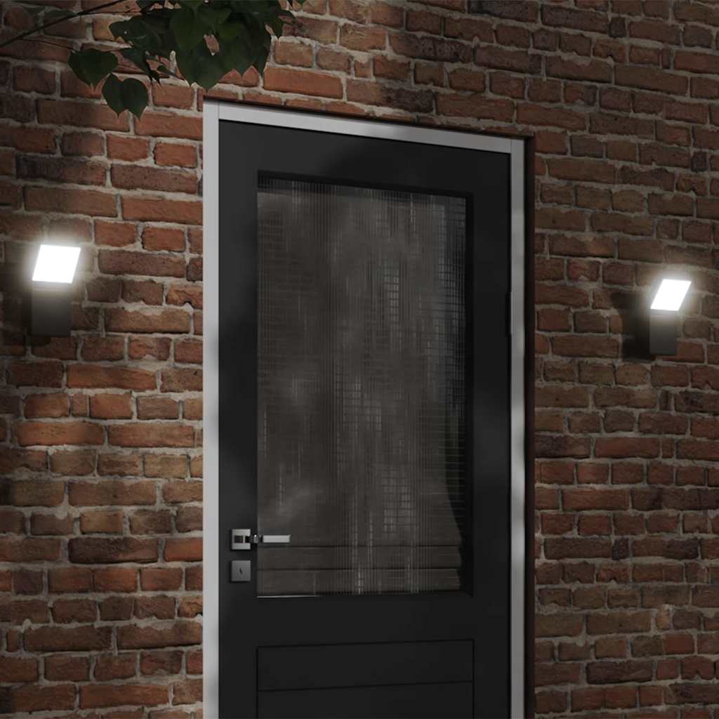 VidaXL Außenwandleuchte LED Aluminiumguss schwarz