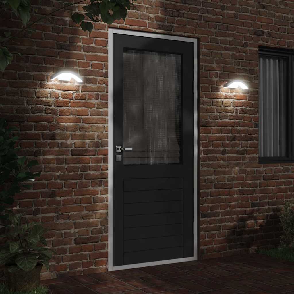 VidaXL Außenwandleuchten 2 Stk. LED Aluminiumguss weiß