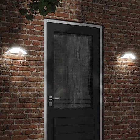 VidaXL Außenwandleuchten 2 Stk. LED Aluminiumguss weiß