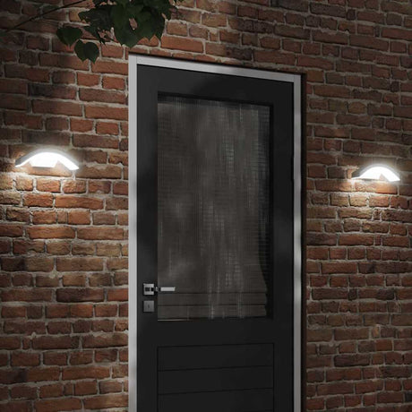 Vidaxx Außenwandleuchten 2 Stk. LED mit Sensoren Aluminiumguss weiß