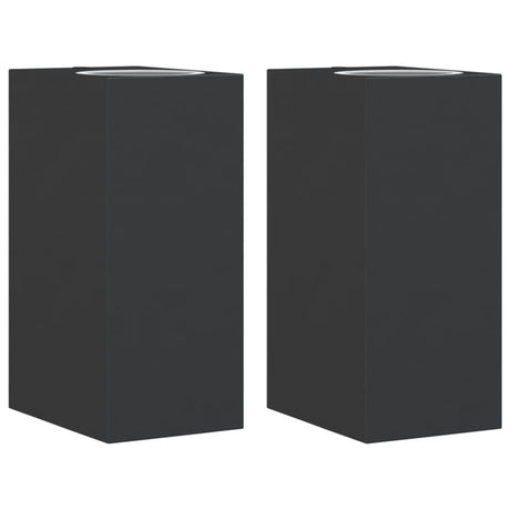 VidaXL Außenwandleuchten 2 Stück Aluminiumguss schwarz