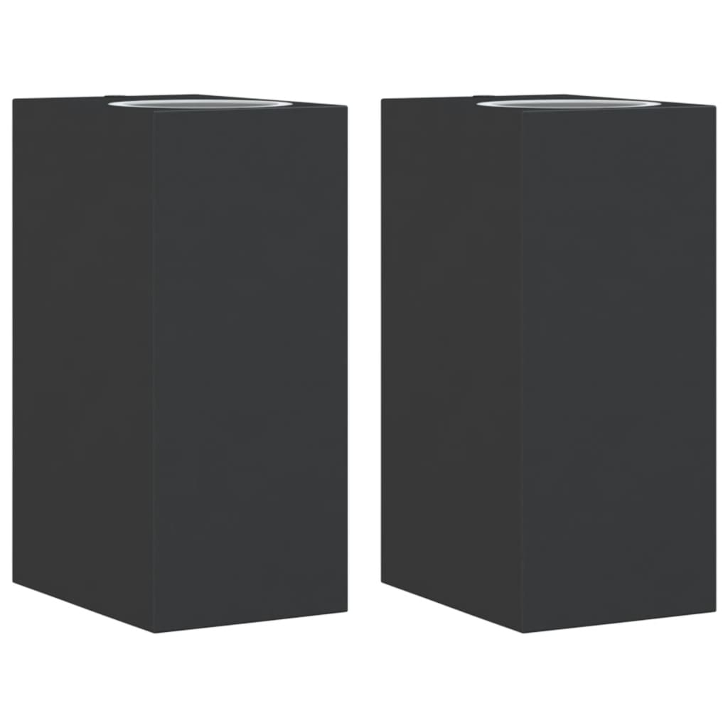 VidaXL Außenwandleuchten 2 Stück Aluminiumguss schwarz
